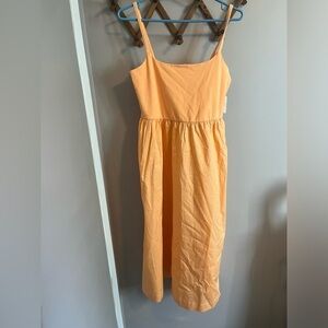 Brand new with tags Fit & Flare Combination Midi Cami Dress  Women-orange large